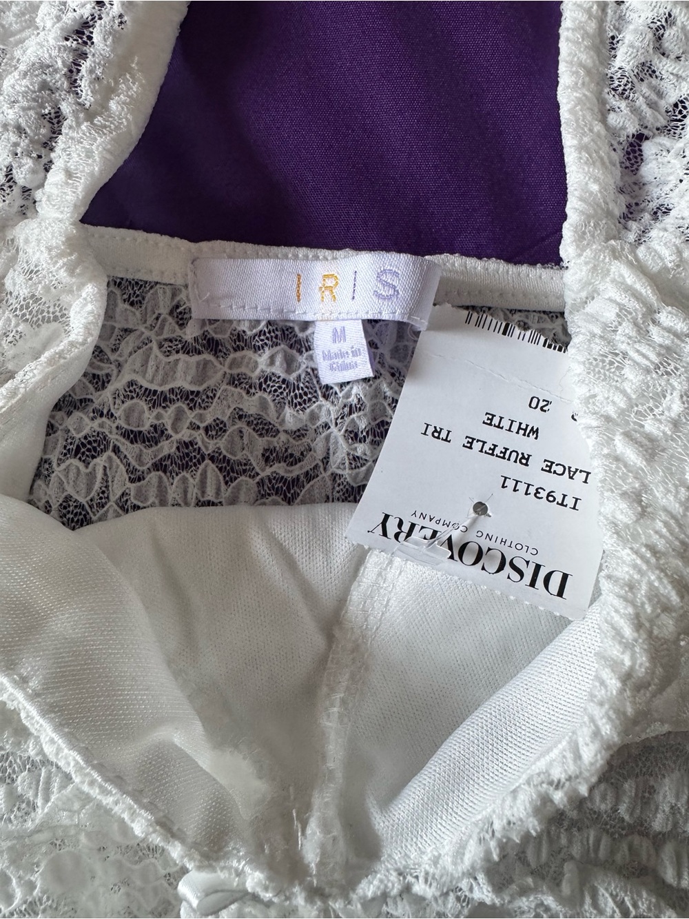 iris White Lace Ruffle Tank Top - Picture 3 of 5